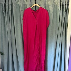 Banana Republic Vibrant Pink Long Sleeve Dress